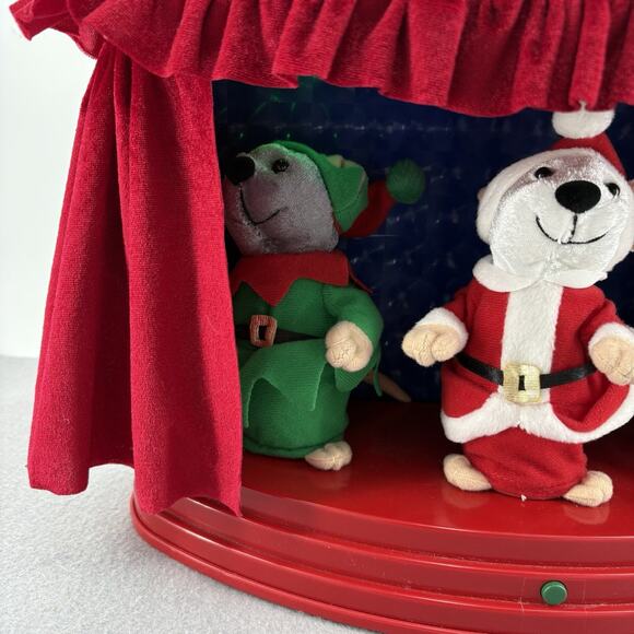 Jingle And The Sleigh Bells Mice Trio Animated Christmas Display Vintage Singing - Picture 4 of 12